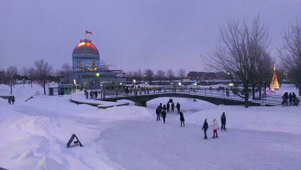 Patinage dans le Vieux-Montréal